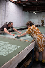 See our fabrics being printed - Sharing the screen printing process