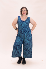 Pull On Stretch Jumpsuit - Kelp Garden
