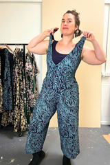 Pull On Stretch Jumpsuit - Kelp Garden
