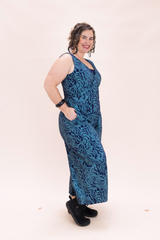 Pull On Stretch Jumpsuit - Kelp Garden