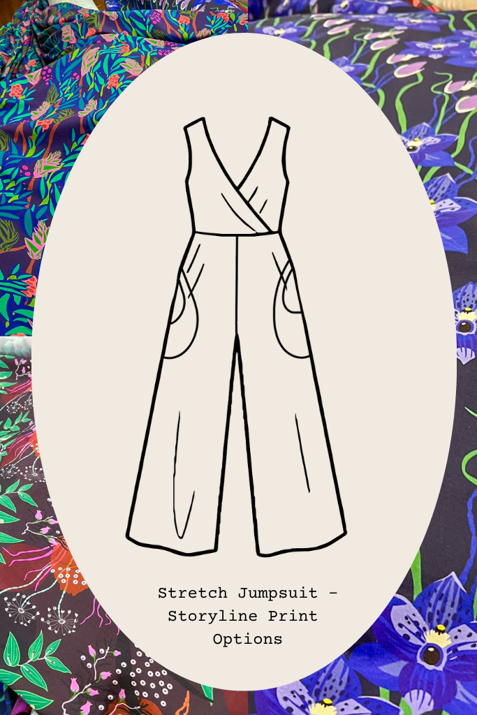 Pull On Stretch Jumpsuit - Storyline Prints