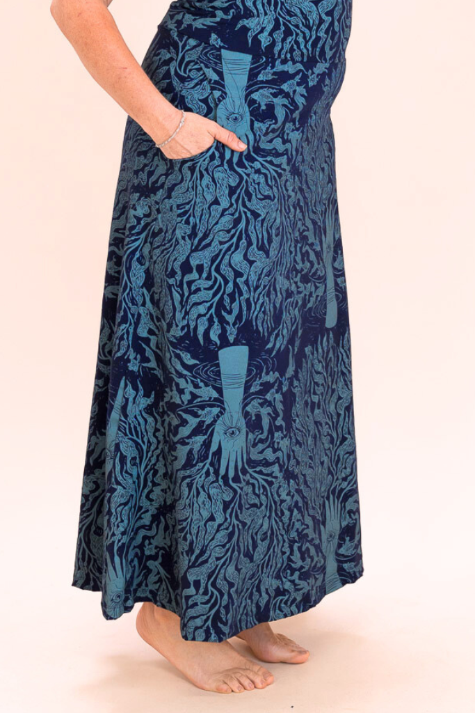 Stretch Maxi Skirt - Care for Kelp