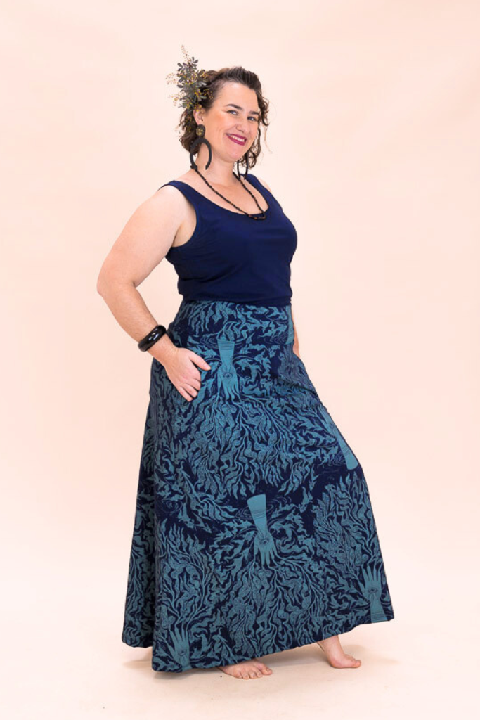 Stretch Maxi Skirt - Care for Kelp