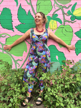 Jumpsuit - Dark Green Coral Garden