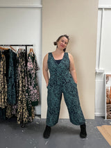 Pull On Stretch Jumpsuit - Kelp Garden