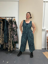 Pull On Stretch Jumpsuit - Kelp Garden