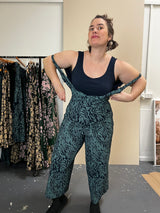 Pull On Stretch Jumpsuit - Kelp Garden