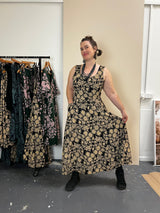 Flow Dress Stretch Cotton - Straw Flannel Flower