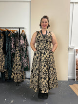 Flow Dress Stretch Cotton - Straw Flannel Flower