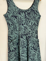 Flow Dress Stretch Cotton - Kelp Garden