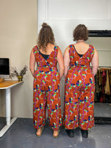 Pull On Stretch Jumpsuit - Nasturtium Rust