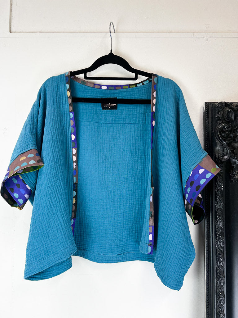 Matchmaker Bolero - Cerulean Blue with Not So Square trim