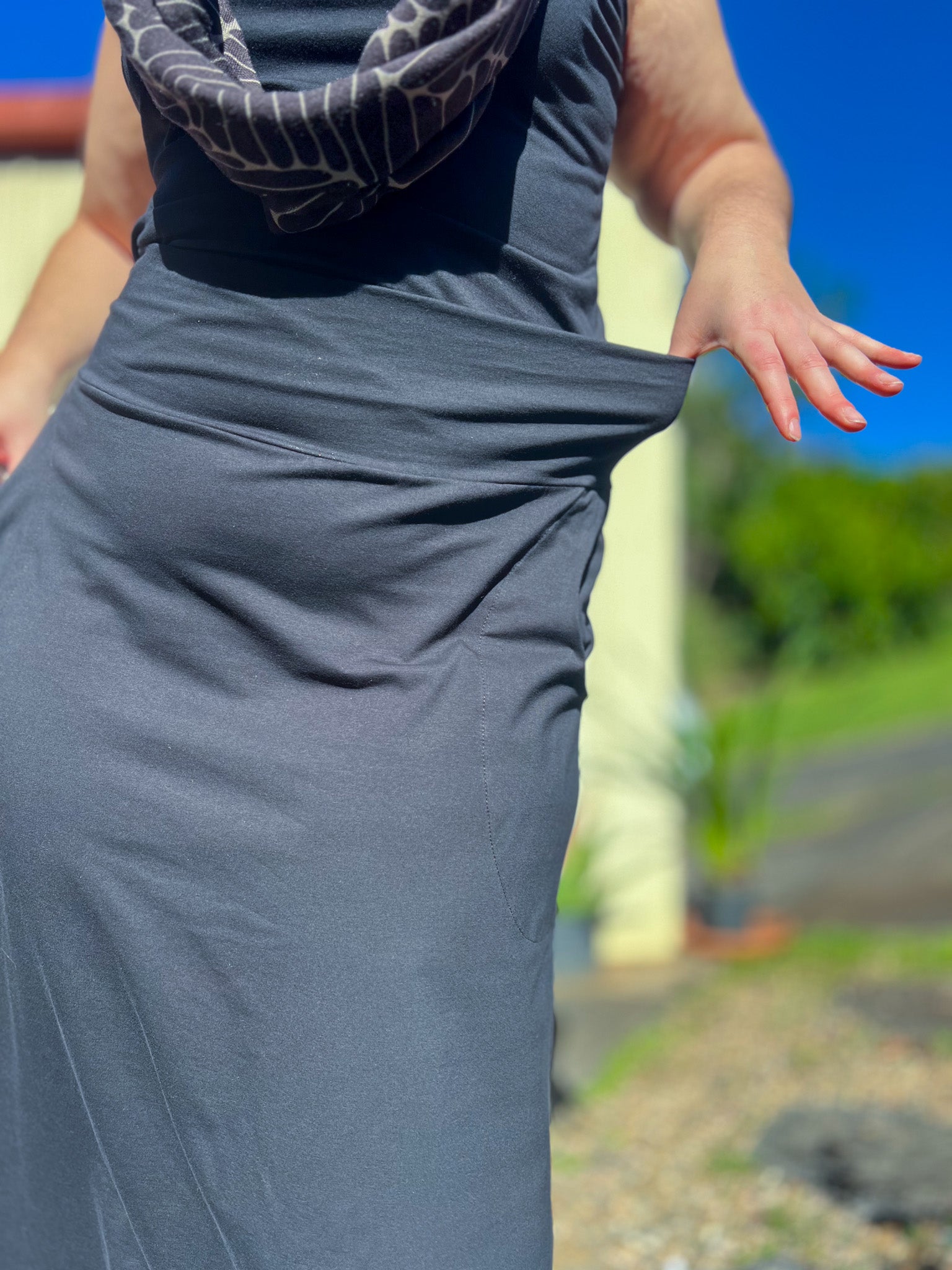 Stretch Maxi Skirt - Organic Black