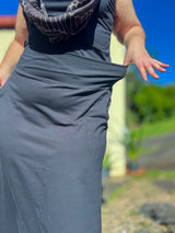 Stretch Maxi Skirt - Organic Black
