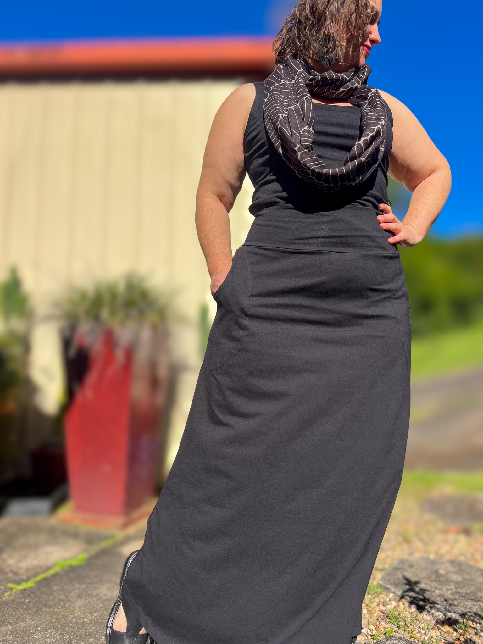 Stretch Maxi Skirt - Organic Black