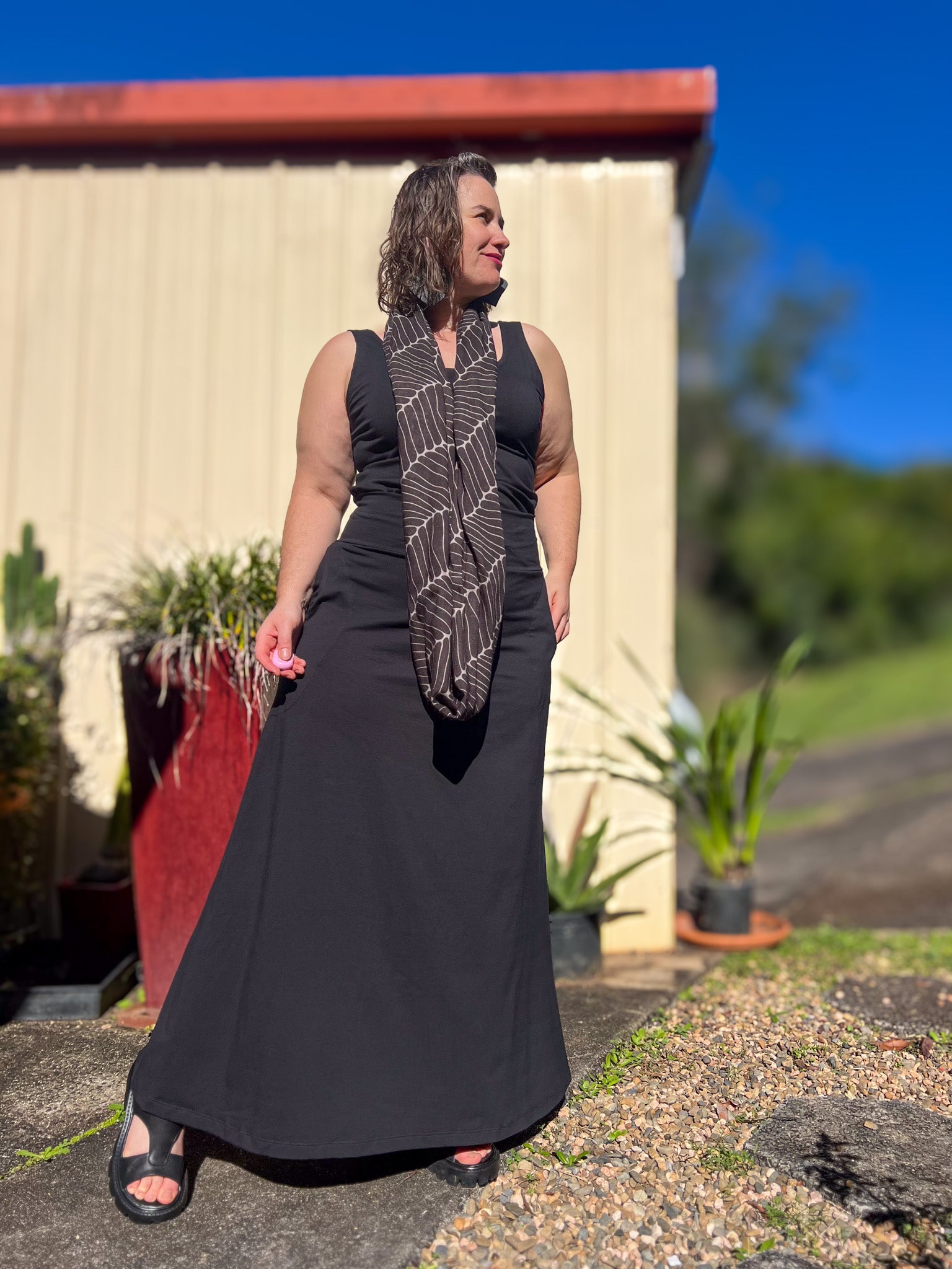 Stretch Maxi Skirt - Organic Black