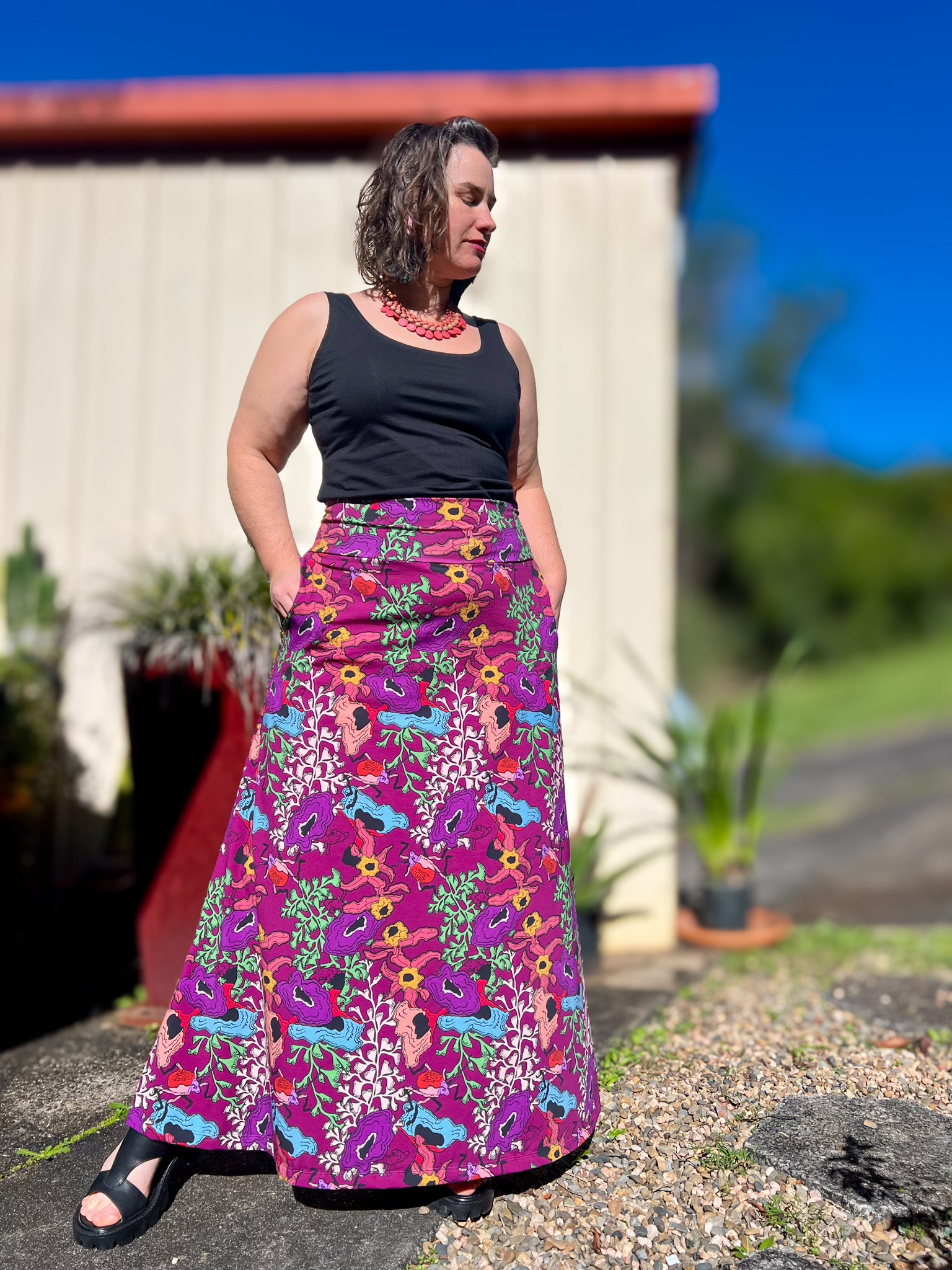Stretch Maxi Skirt - Little Darlings
