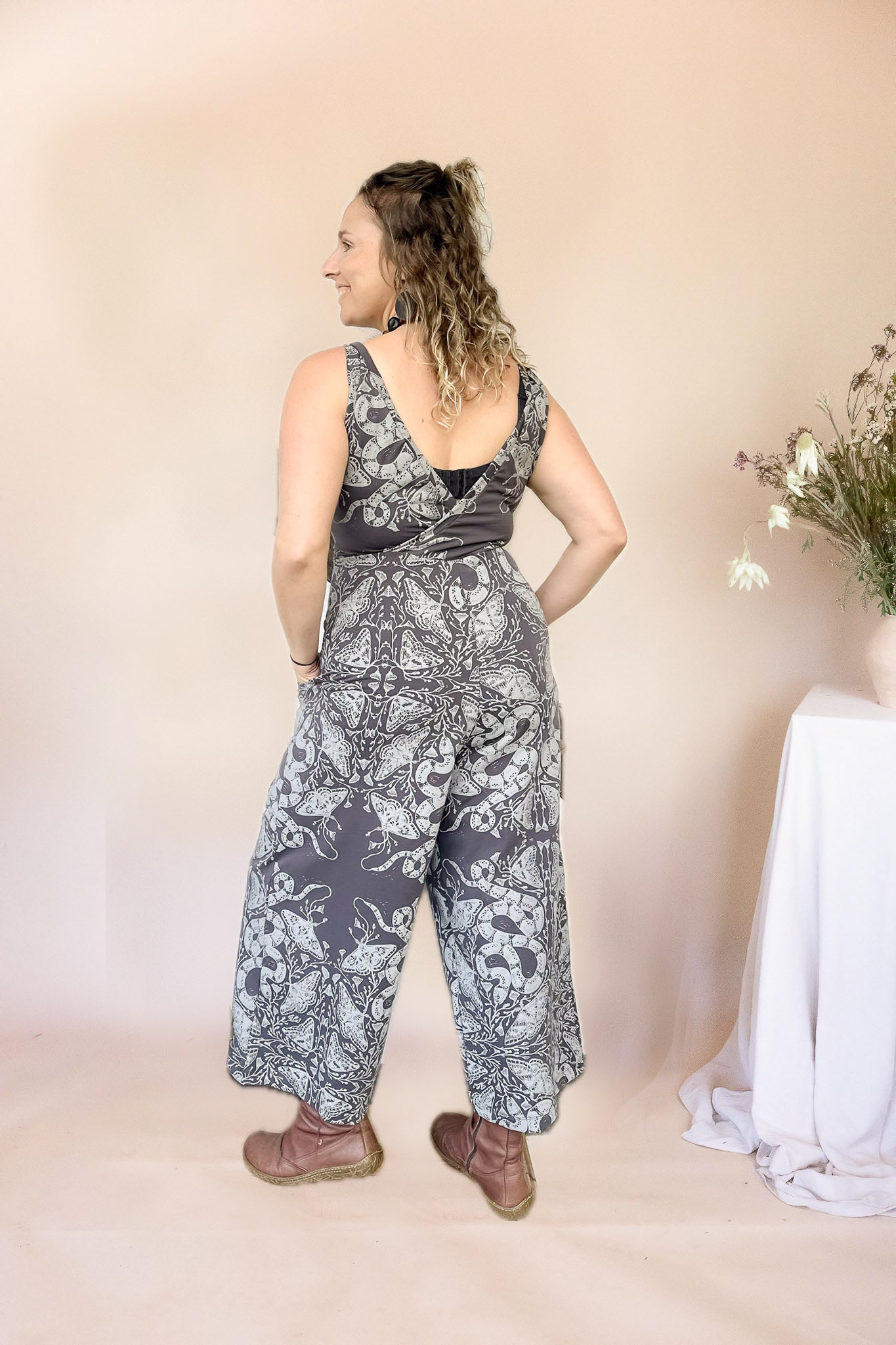 SECOND Wide Leg Jumpsuit - Nightwalk Print (14)