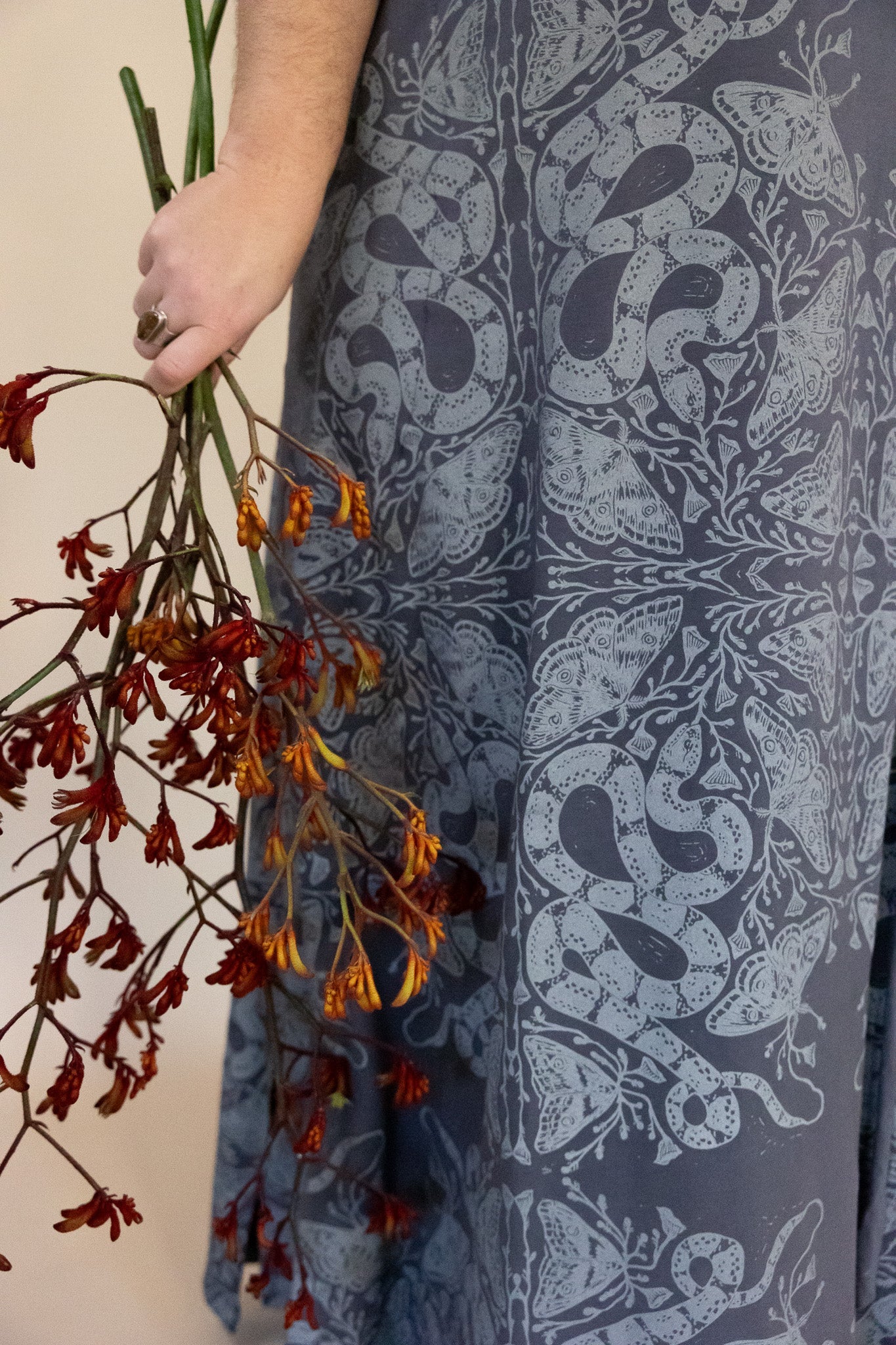 SAMPLE Size 14 Wide Leg Jumpsuit - Nightwalk Print (10cm longer)