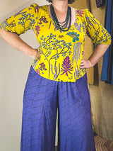 Stretch Ash Top – Yellow Botanical Organic Cotton