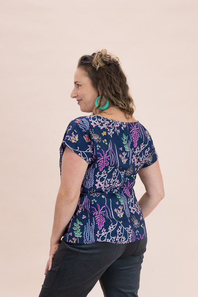 Boxy Cotton Breeze Top – Botanist Print