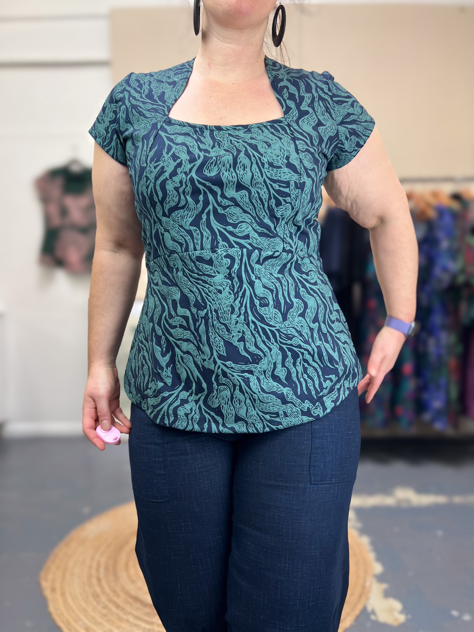 Cardamom Top Cap Sleeve – Kelp Garden