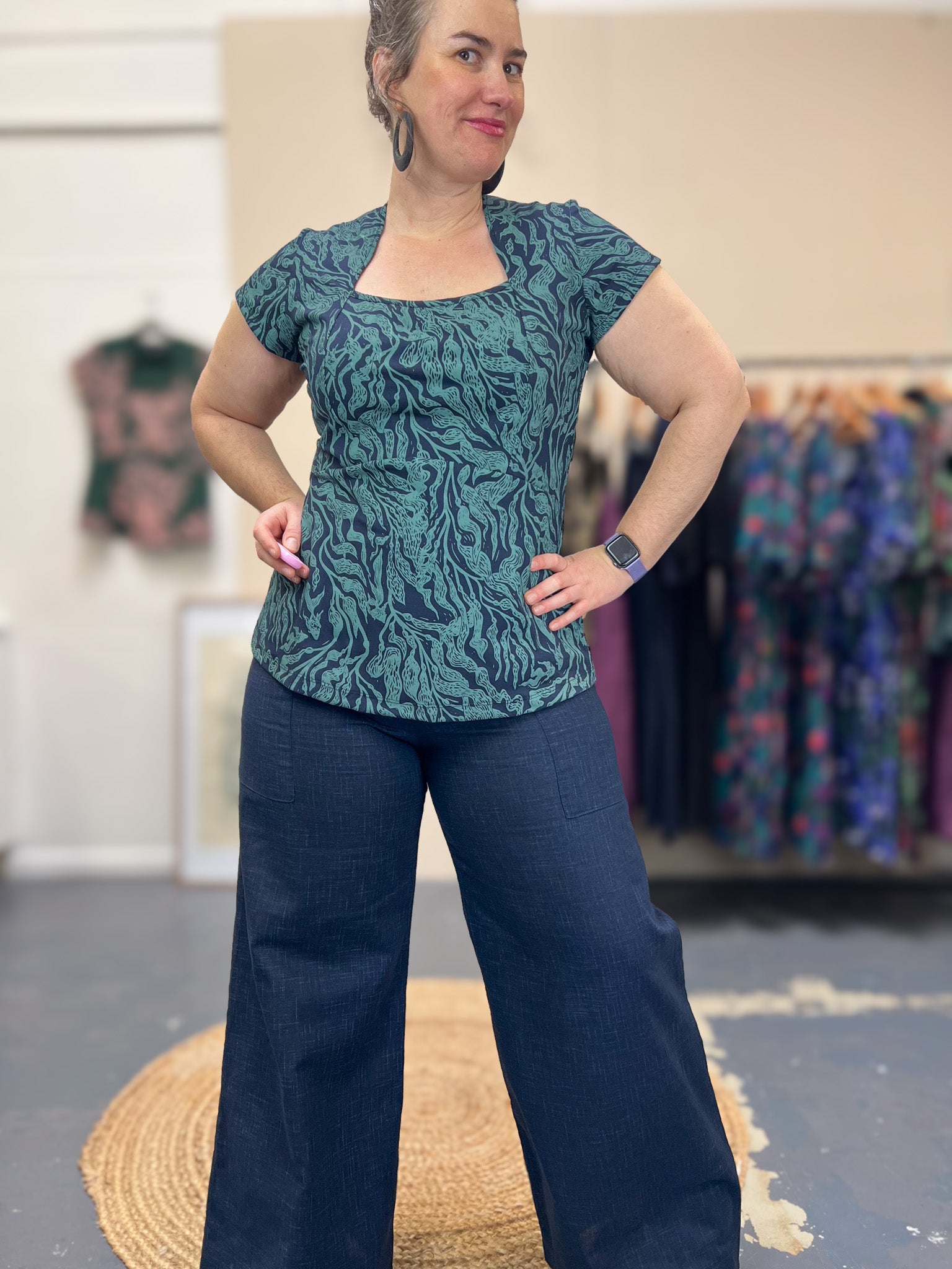 Cardamom Top Cap Sleeve – Kelp Garden