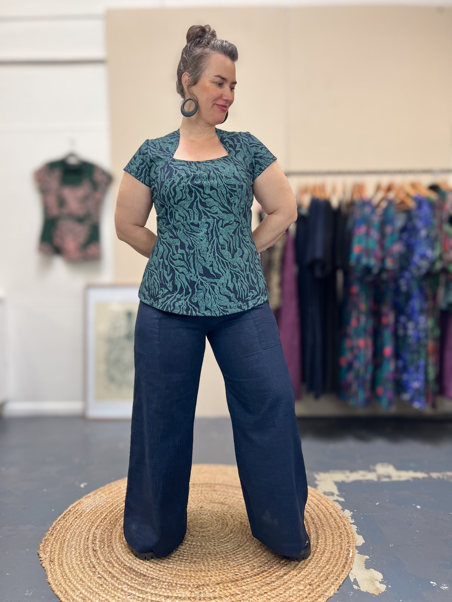 Cardamom Top Cap Sleeve – Kelp Garden