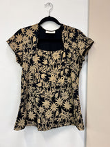 Cardamom Top Cap Sleeve – Straw Flannel Flower