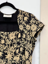 Cardamom Top Cap Sleeve – Straw Flannel Flower