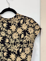Cardamom Top Cap Sleeve – Straw Flannel Flower