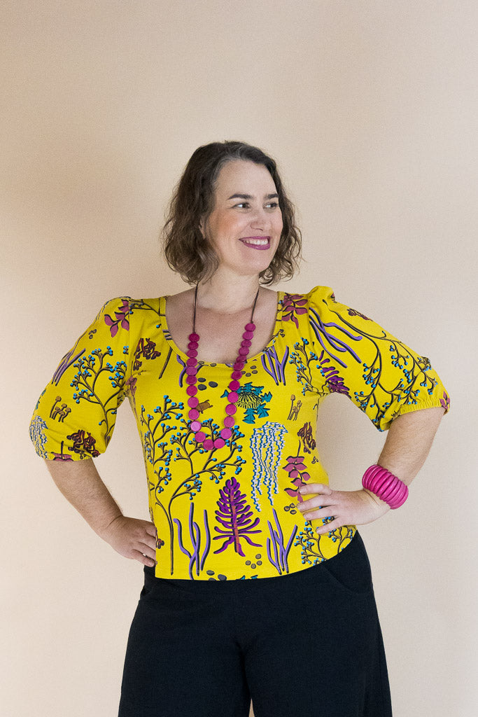 Ash Top – Yellow Botanical Organic Cotton