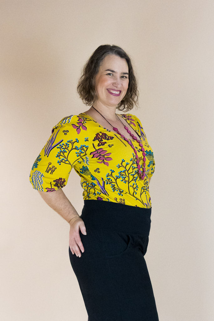 Ash Top – Yellow Botanical Organic Cotton