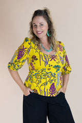Ash Top – Yellow Botanical Organic Cotton