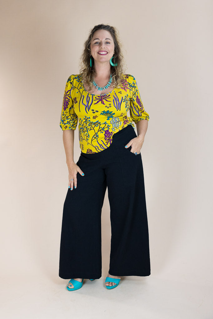 Ash Top – Yellow Botanical Organic Cotton