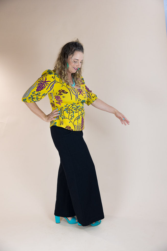 Ash Top – Yellow Botanical Organic Cotton