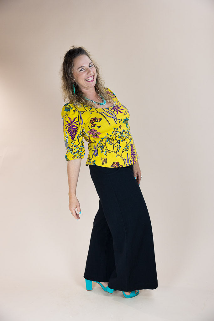 Ash Top – Yellow Botanical Organic Cotton
