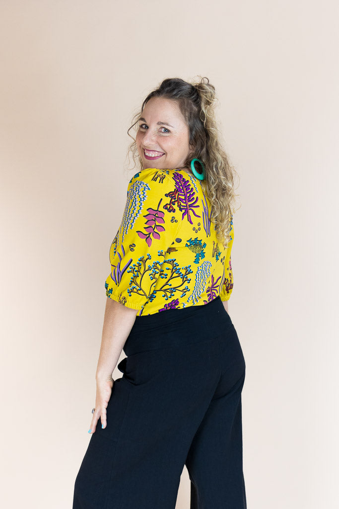 Ash Top – Yellow Botanical Organic Cotton