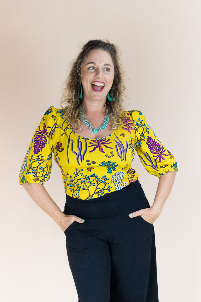 Ash Top – Yellow Botanical Organic Cotton