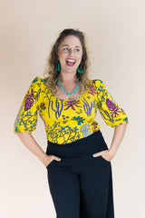Ash Top – Yellow Botanical Organic Cotton