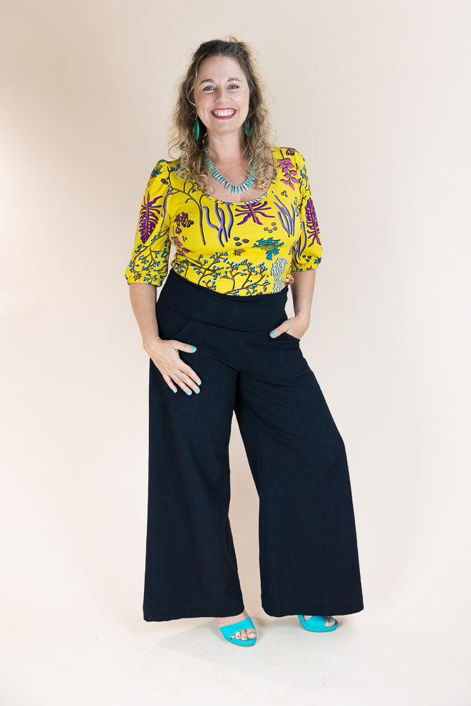 Ash Top – Yellow Botanical Organic Cotton