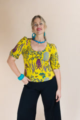 Ash Top – Yellow Botanical Organic Cotton