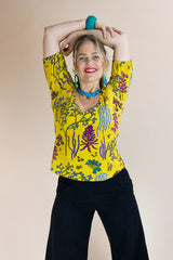 Ash Top – Yellow Botanical Organic Cotton