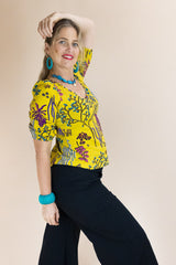 Ash Top – Yellow Botanical Organic Cotton