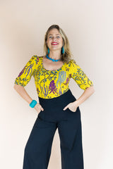 Ash Top – Yellow Botanical Organic Cotton