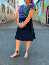 Gahnia Skirt Black Stretch Corduroy