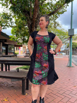 Ginger Stretch Panel Dress - Bush Garden
