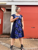Ginger Stretch Panel Dress - Hello Cutie Blue