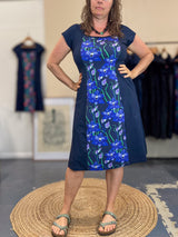 Ginger Stretch Panel Dress - Hello Cutie Blue