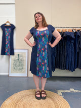 Ginger Stretch Panel Dress - The Thick of It Blue